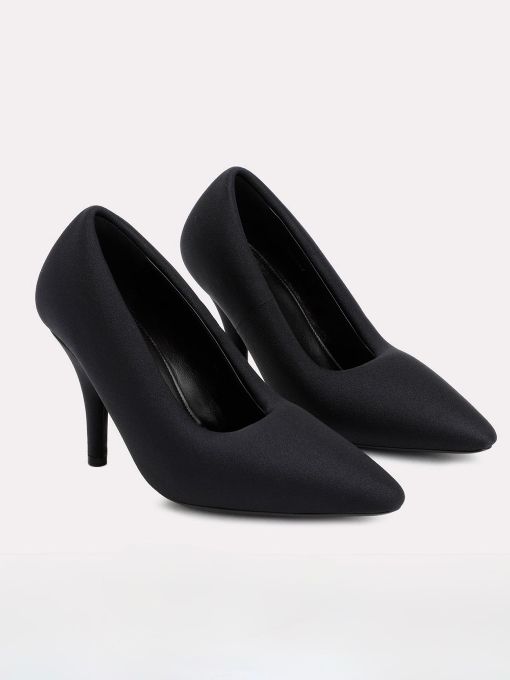 Balenciaga XL Padded Satin Chunky Pumps Black Size 40.5 EU NWT